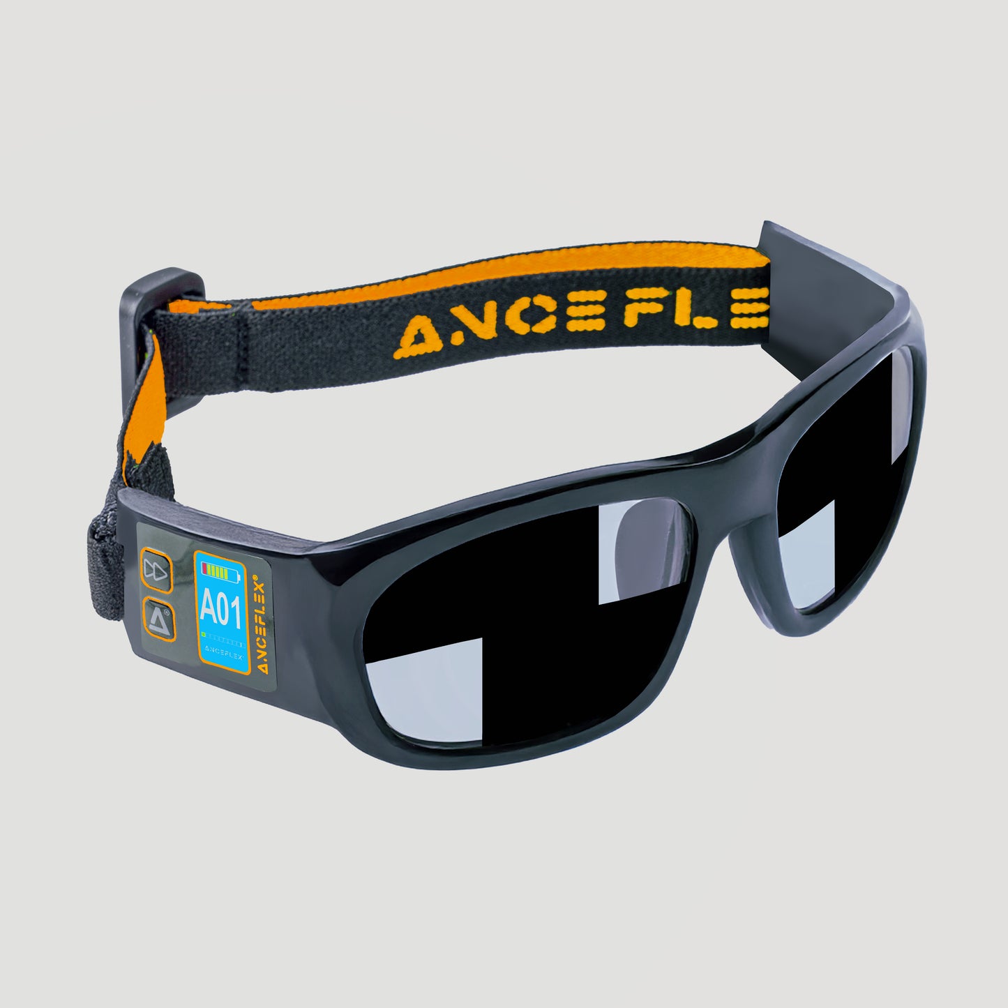 ANCEFLEX® STROBE PRO+, 6 SCHERMEN PER LENS, POLYCARBONAAT, stroboscopische bril, draagtas & App